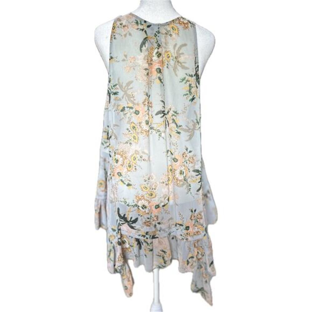 Maeve Anthropologie Floral Handkerchief Hem Sleeveless Cottagecore boho Size S - Picture 2 of 8